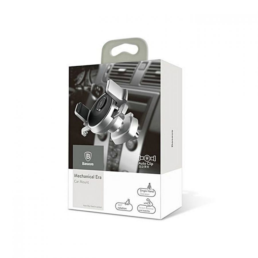 Mechanical Era 360 Degree Auto Flip Car Mount Mobile Holder - Black
